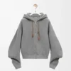 Flamenco hoodie in cotton and cashmere Grey Flamenco hoodie in cotton and cashmere Grey