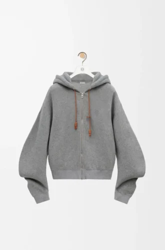 Flamenco hoodie in cotton and cashmere Grey