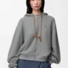 Flamenco hoodie in cotton and cashmere Grey Flamenco hoodie in cotton and cashmere Grey