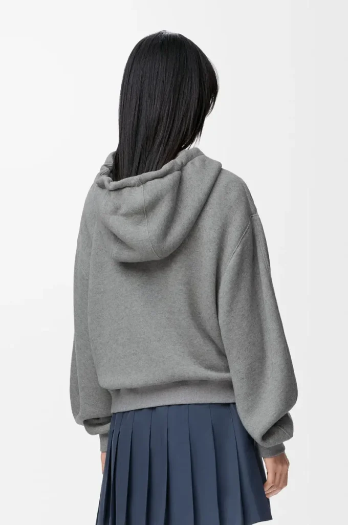 Flamenco hoodie in cotton and cashmere Grey Flamenco hoodie in cotton and cashmere Grey