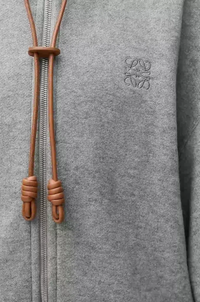 Flamenco hoodie in cotton and cashmere Grey Flamenco hoodie in cotton and cashmere Grey