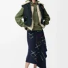 Flamenco hoodie in cotton and cashmere Khaki Green Flamenco hoodie in cotton and cashmere Khaki Green