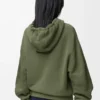 Flamenco hoodie in cotton and cashmere Khaki Green Flamenco hoodie in cotton and cashmere Khaki Green