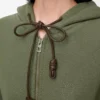 Flamenco hoodie in cotton and cashmere Khaki Green Flamenco hoodie in cotton and cashmere Khaki Green