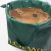 Flamenco logo tote in nappa calfskin Evergreen Flamenco logo tote in nappa calfskin Evergreen