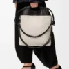 Flamenco purse tote in mellow nappa lambskin Light Ghost/Black Flamenco purse tote in mellow nappa lambskin Light Ghost/Black