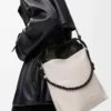 Flamenco purse tote in mellow nappa lambskin Light Ghost/Black Flamenco purse tote in mellow nappa lambskin Light Ghost/Black