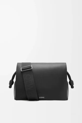 Flamenco satchel in shiny supple calfskin Black