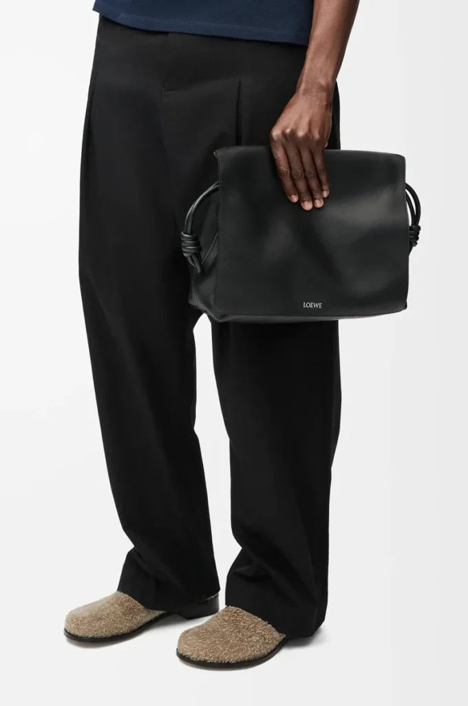 Flamenco satchel in shiny supple calfskin Black Flamenco satchel in shiny supple calfskin Black
