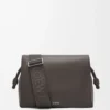 Flamenco satchel in shiny supple calfskin Dark Grey Flamenco satchel in shiny supple calfskin Dark Grey