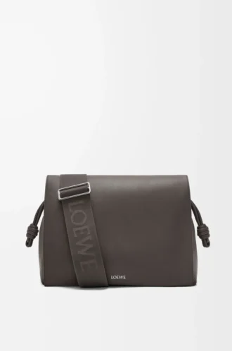 Flamenco satchel in shiny supple calfskin Dark Grey