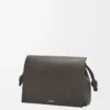 Flamenco satchel in shiny supple calfskin Dark Grey Flamenco satchel in shiny supple calfskin Dark Grey