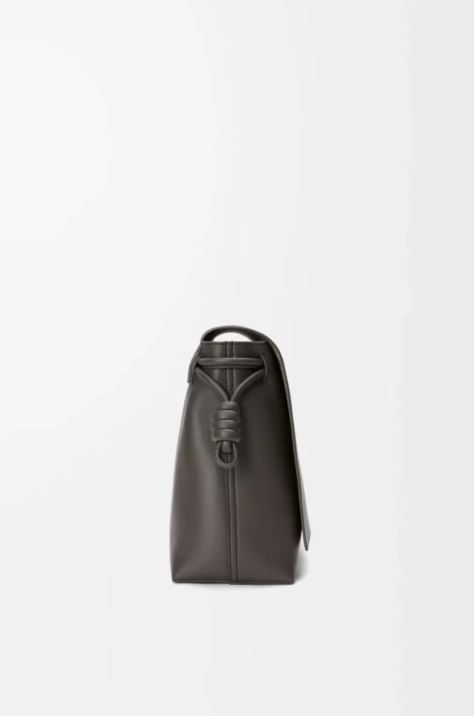Flamenco satchel in shiny supple calfskin Dark Grey Flamenco satchel in shiny supple calfskin Dark Grey