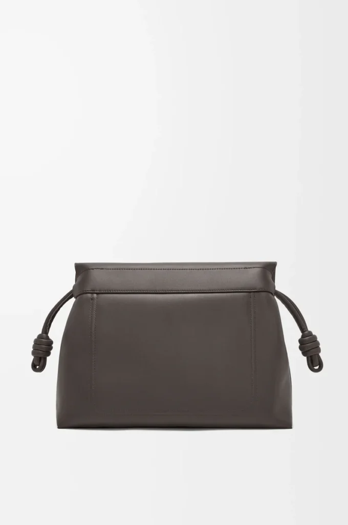 Flamenco satchel in shiny supple calfskin Dark Grey Flamenco satchel in shiny supple calfskin Dark Grey