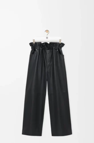 Flamenco trousers in nappa lambskin Black