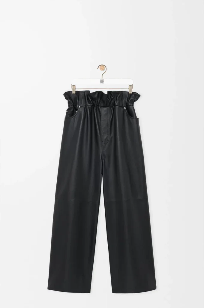Flamenco trousers in nappa lambskin Black