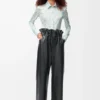Flamenco trousers in nappa lambskin Black