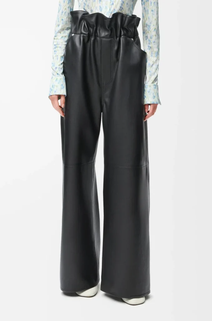 Flamenco trousers in nappa lambskin Black