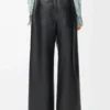 Flamenco trousers in nappa lambskin Black