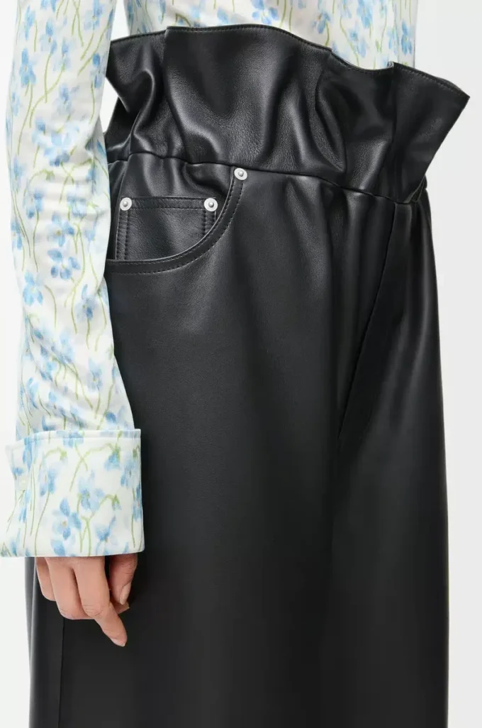 Flamenco trousers in nappa lambskin Black