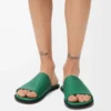 Flex Anagram slide in soft calfskin Green Flex Anagram slide in soft calfskin Green