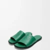 Flex Anagram slide in soft calfskin Green Flex Anagram slide in soft calfskin Green