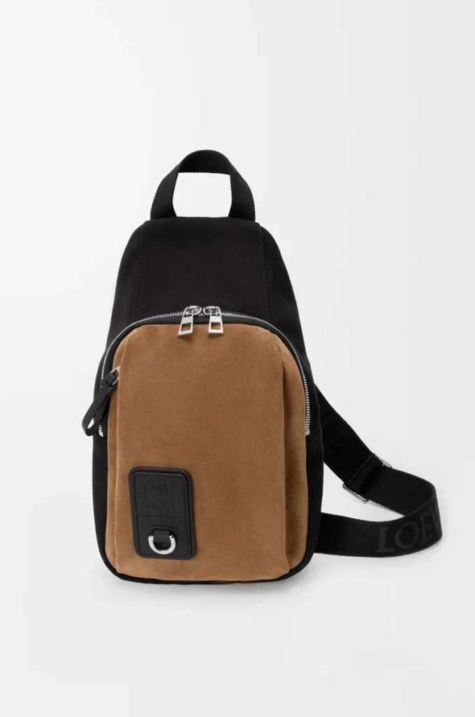 Flex sling in canvas and suede Black/Dark Gold Flex sling in canvas and suede Black/Dark Gold