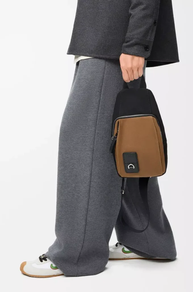 Flex sling in canvas and suede Black/Dark Gold Flex sling in canvas and suede Black/Dark Gold