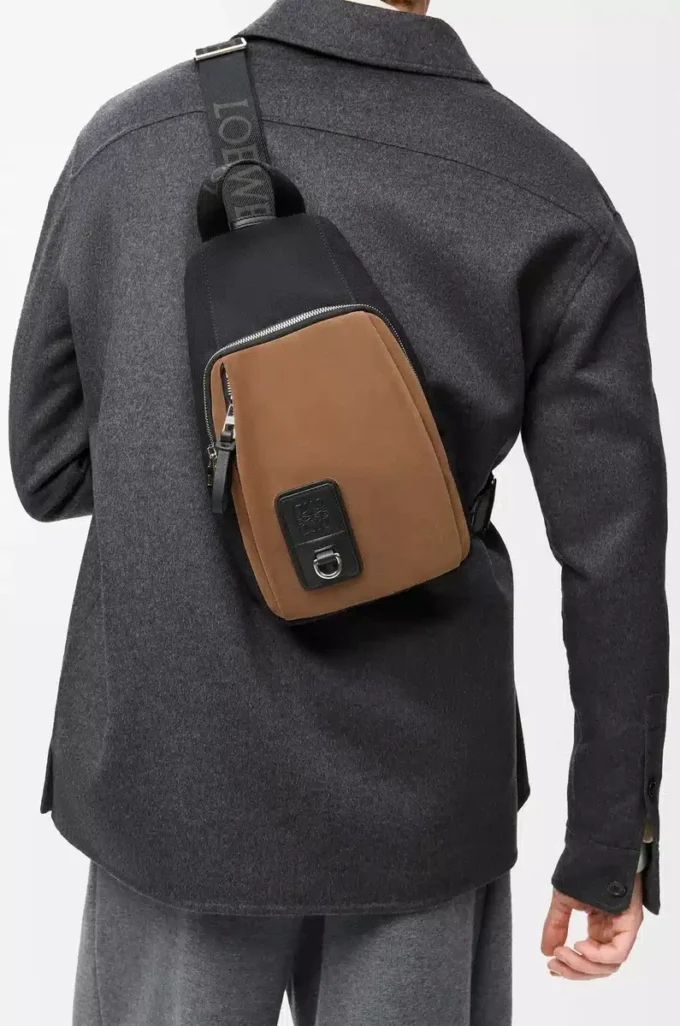 Flex sling in canvas and suede Black/Dark Gold Flex sling in canvas and suede Black/Dark Gold