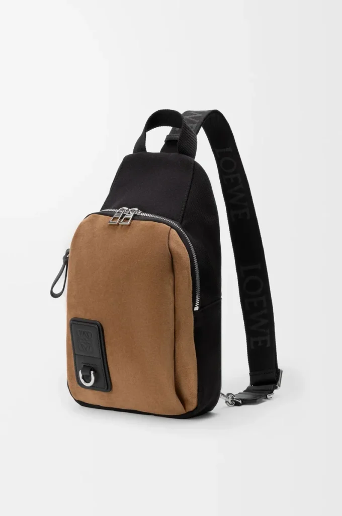 Flex sling in canvas and suede Black/Dark Gold Flex sling in canvas and suede Black/Dark Gold