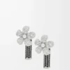 Flor earrings in sterling silver and crystals Silver/Transparent Flor earrings in sterling silver and crystals Silver/Transparent