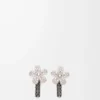 Flor earrings in sterling silver and crystals Silver/Transparent Flor earrings in sterling silver and crystals Silver/Transparent