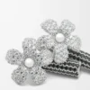 Flor earrings in sterling silver and crystals Silver/Transparent Flor earrings in sterling silver and crystals Silver/Transparent