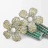 Flor earrings in sterling silver and crystals Silver/Yellow Flor earrings in sterling silver and crystals Silver/Yellow