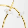 Flor necklace in sterling silver and enamel Gold/White Flor necklace in sterling silver and enamel Gold/White