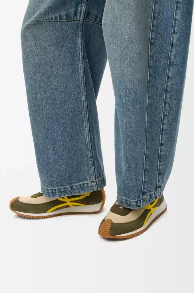Flow Runner 2.0 in nylon and suede Cream/Yellow/Olive Green Flow Runner 2.0 in nylon and suede Cream/Yellow/Olive Green