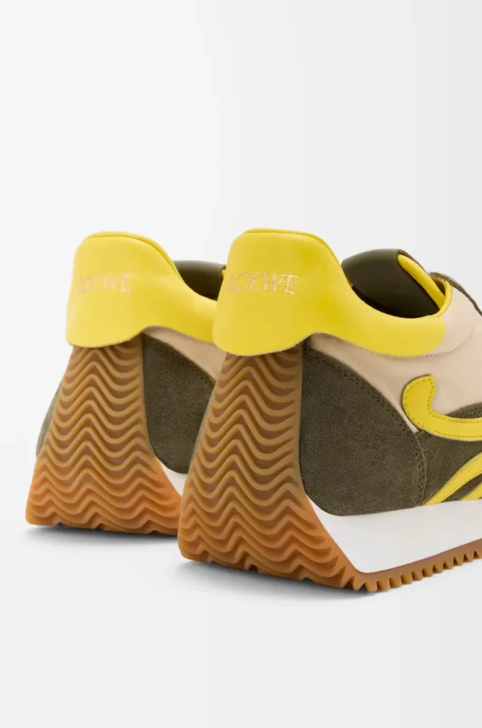 Flow Runner 2.0 in nylon and suede Cream/Yellow/Olive Green Flow Runner 2.0 in nylon and suede Cream/Yellow/Olive Green