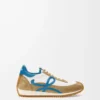 Flow Runner 2.0 in nylon and suede Sand/Blue/White