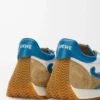 Flow Runner 2.0 in nylon and suede Sand/Blue/White