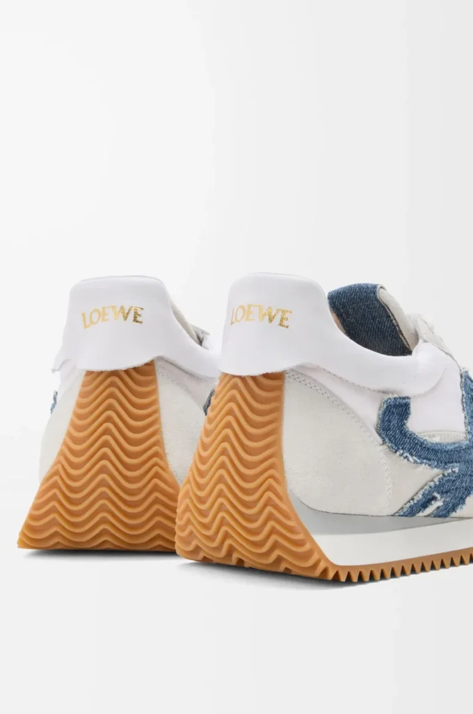 Flow Runner 2.0 in nylon and suede White/Light Denim Flow Runner 2.0 in nylon and suede White/Light Denim