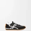 Flow Runner in nylon and suede Black/White Flow Runner in nylon and suede Black/White