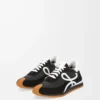 Flow Runner in nylon and suede Black/White Flow Runner in nylon and suede Black/White