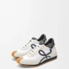 Flow Runner in nylon and suede Blue Anthracite/White