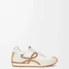 Flow Runner in nylon and suede Chocolate/Almost Optic