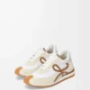 Flow Runner in nylon and suede Chocolate/Almost Optic