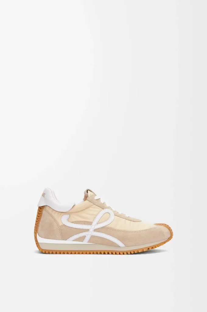 Flow Runner in nylon and suede Light Powder Flow Runner in nylon and suede Light Powder