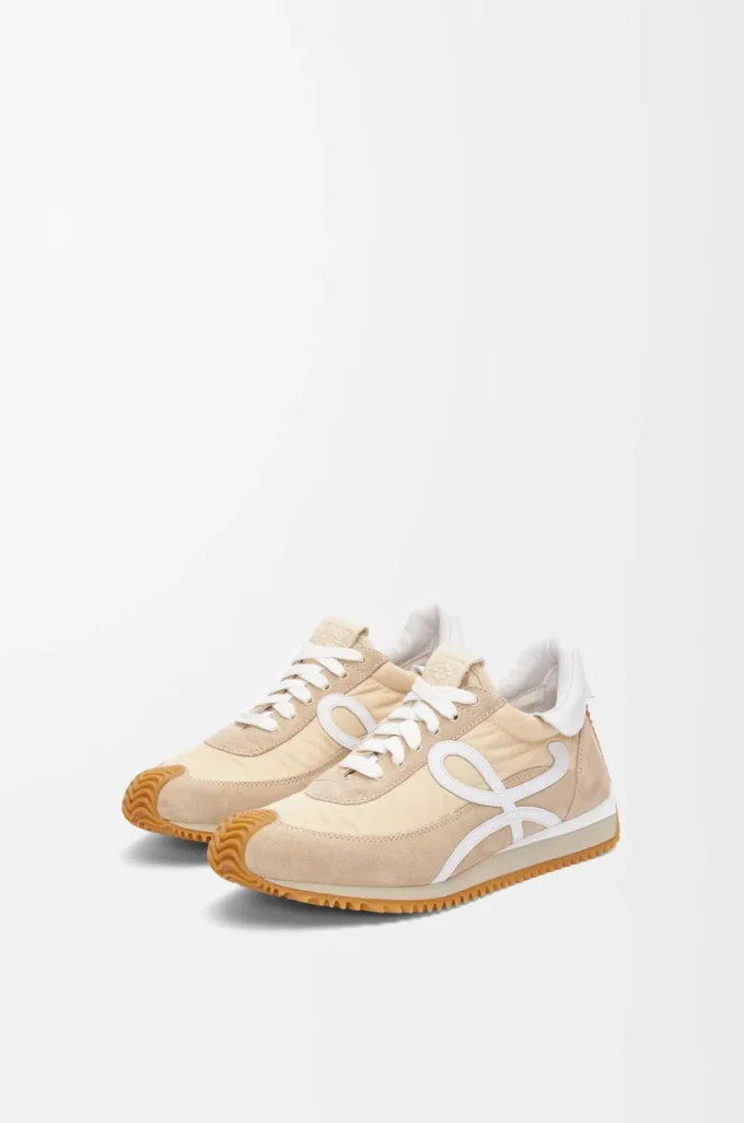 Flow Runner in nylon and suede Light Powder Flow Runner in nylon and suede Light Powder