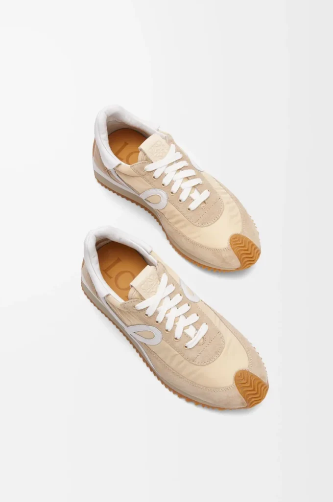 Flow Runner in nylon and suede Light Powder Flow Runner in nylon and suede Light Powder