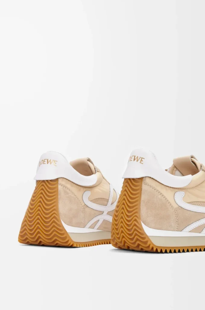 Flow Runner in nylon and suede Light Powder Flow Runner in nylon and suede Light Powder
