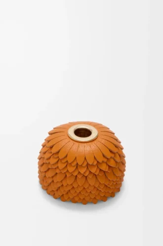 Flower dice in classic calfskin Orange